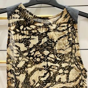 Olivaceous Silk Printed Tank